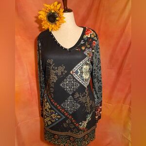 NorthStyle Multicolored Tunic, long sleeve top, never worn.